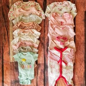 14 piece baby girl bundle 0 to 3 months